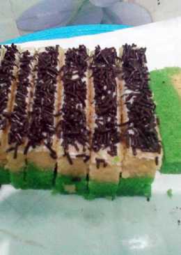 Brownis singkong pandan