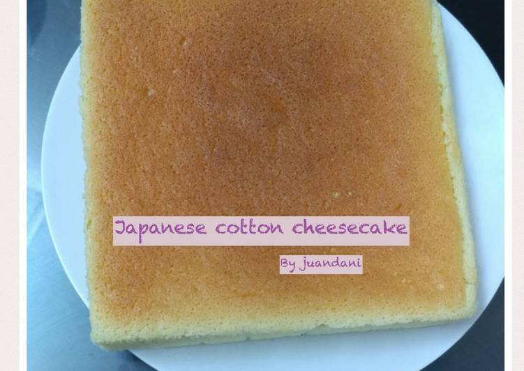 resep lengkap untuk Japanese cotton cheese cake