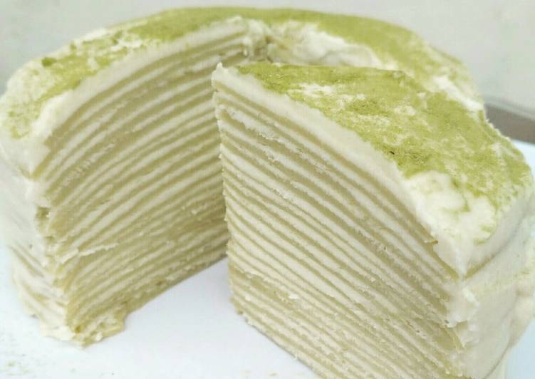 Resep Matcha Mille Crepes simple