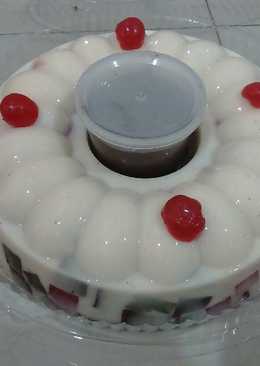Puding susu mozaik