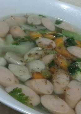 Sayur sop bakso sosis