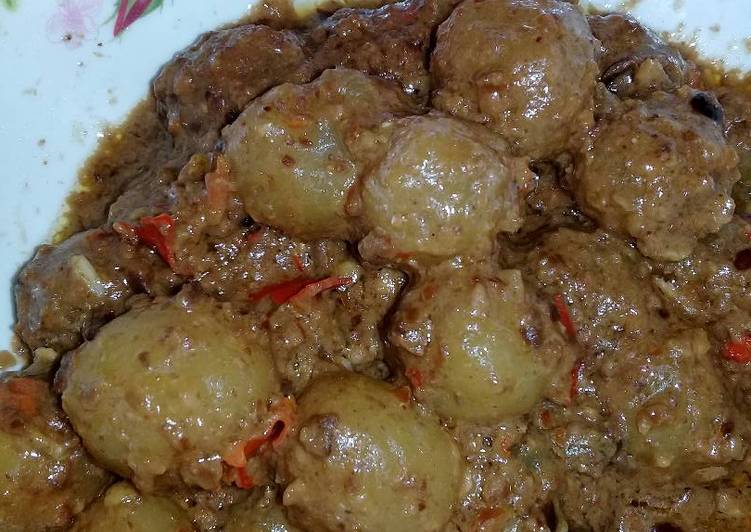 resep makanan Cilok kenyal bumbu kacang