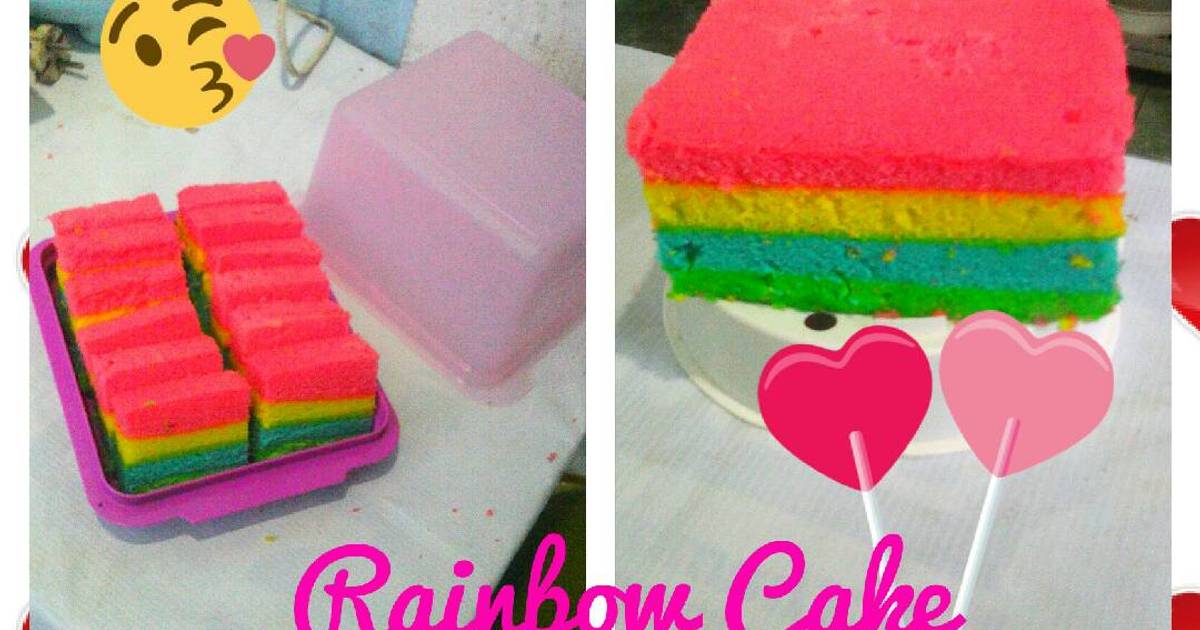 Resep Rainbow cake kukus