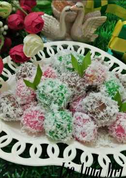 Klepon Ketan Gula Merah kenyal (tanpa kapur sirih)