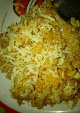 Nasi goreng barbeque keju