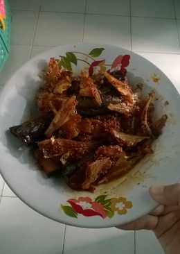 Sambal Terong with ikan asin tawar