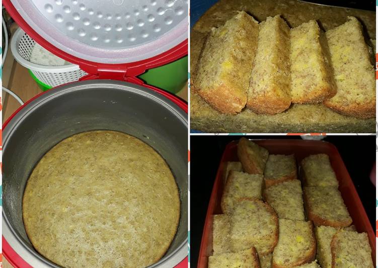 bahan dan cara membuat Bolu pisang magicom