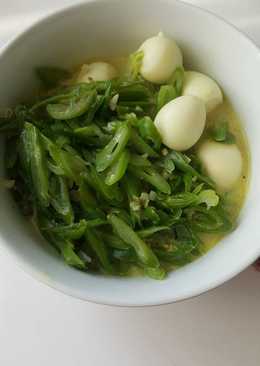 Buncis cabai hijau telur puyuh