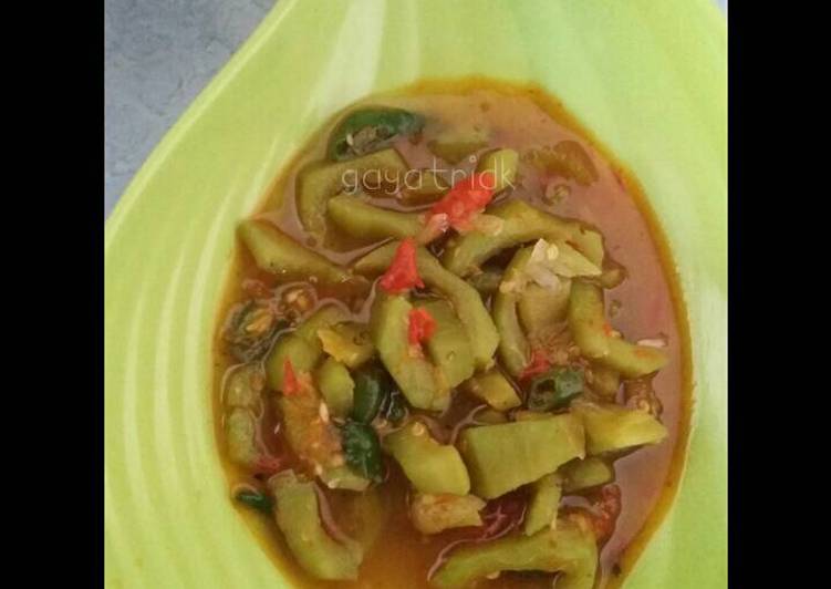 resep Pare kuah pedas