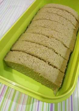 Bolu kukus matcha greentea (matcha greentea steam cake)