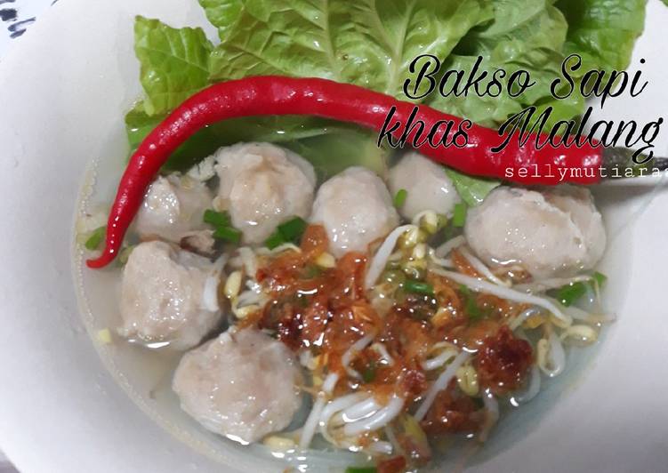 bahan dan cara membuat Bakso sapi ala abang abang bakso malang