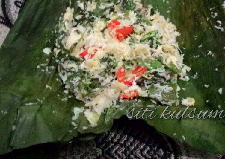 Resep Pepes ikan teri asin Kiriman dari Siti Kulsum