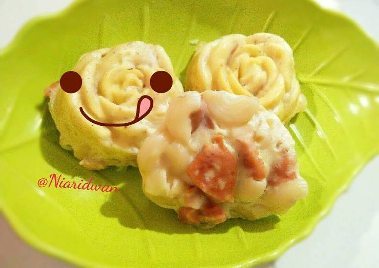 bahan dan cara membuat Macaroni schotel kukus simple