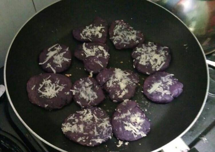 gambar untuk resep makanan Cookies ubi ungu teflon