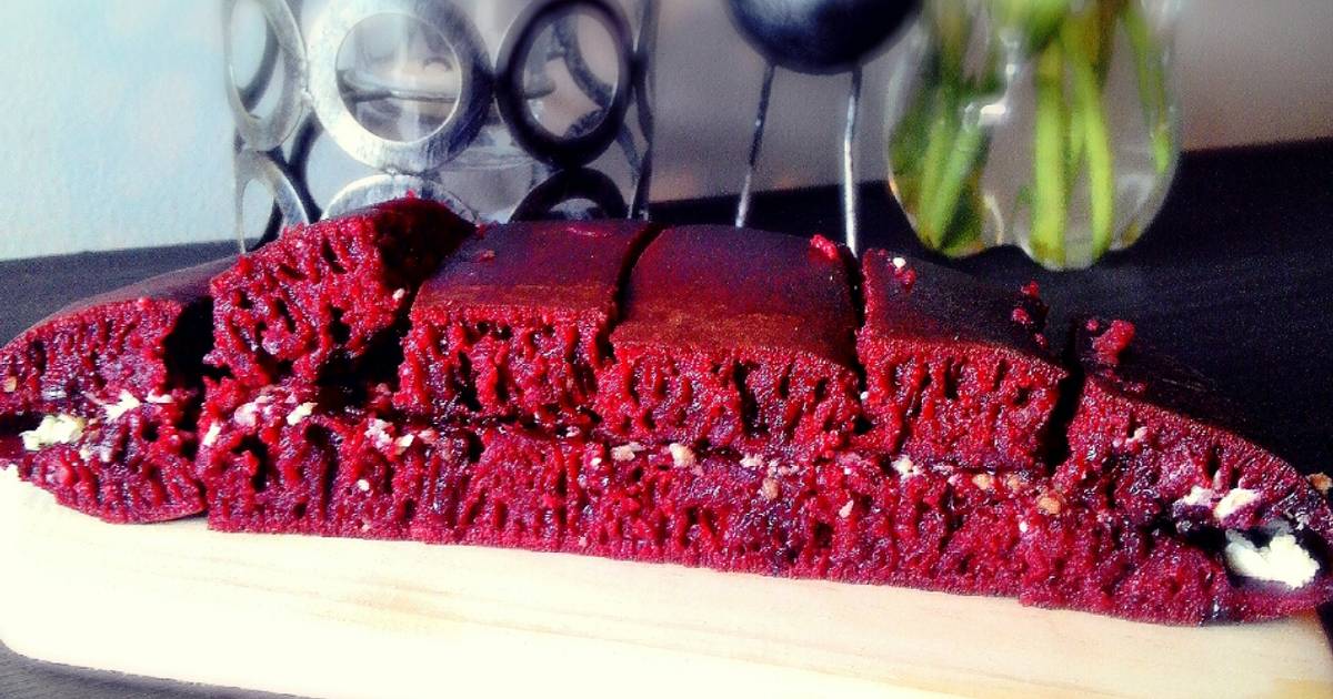 Resep Terang bulan red velvet cream cheese yang pecah dilidah Resep Terang bulan red velvet cream cheese yang pecah dilidah
