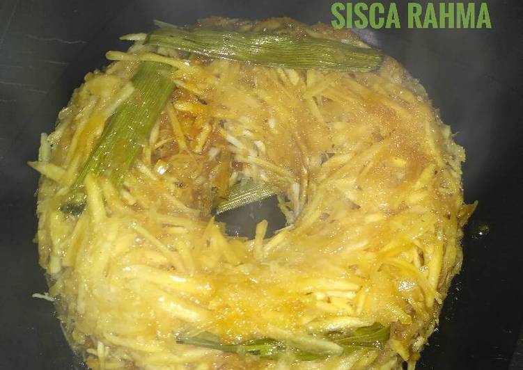 resep lengkap untuk Suwir singkong gula merah