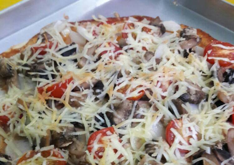 gambar untuk resep makanan Barbeque Pizza (bekel TK)