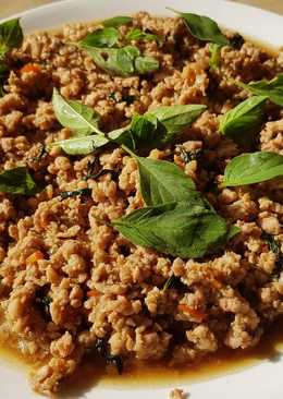 PAT KRAPAO MOO SAP (minced pork with basil) non halal