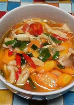 Jamur tiram kuah pedas