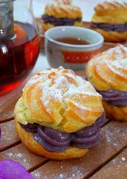 Choux pastry vla taro