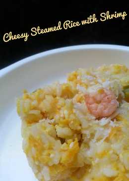 Cheesy Steamed Rice with Shrimp (MPASI10m+)