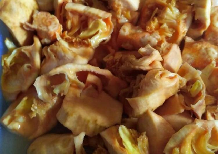 resep Mandai / (kulit cempedak asin)