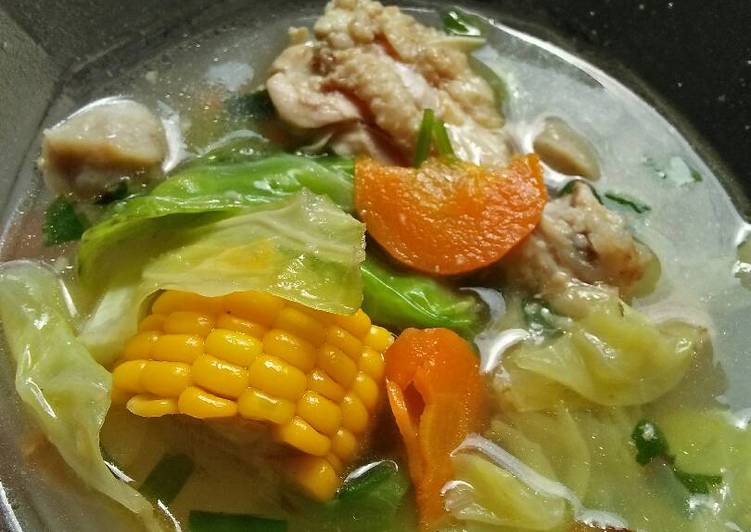 resep lengkap untuk Sop Ayam Jagung Endeus