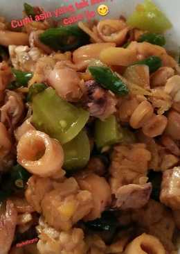 Cumi asin tempe cabe ijo