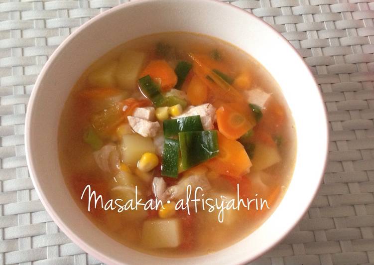 Resep Sayur sop ayam jagung