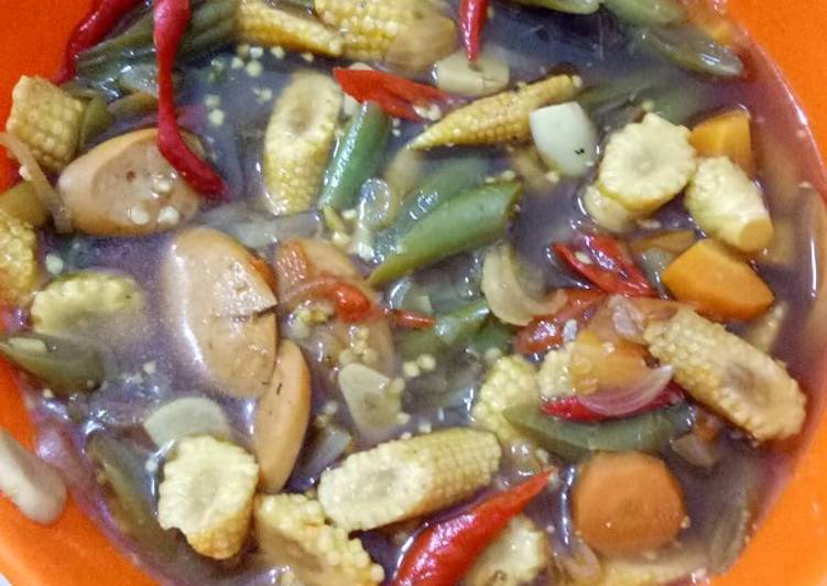 resep Asem asem sosis