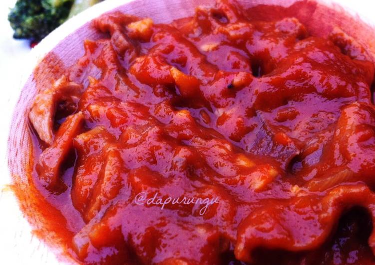 cara membuat Ampela Masak Merah