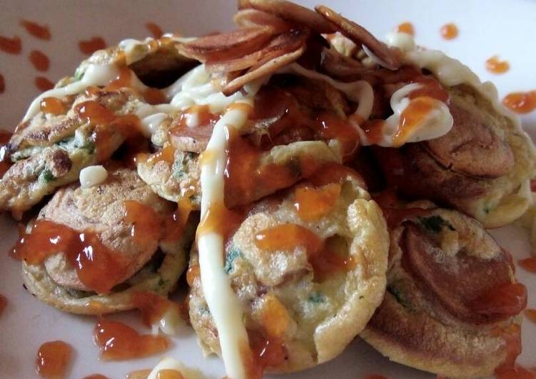 Resep Takoyaki Indonesia Martabak telur  mini bulat  simple yummy oleh ycoico Cookpad