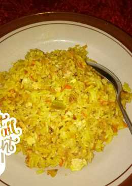 Nasi goreng kuning udang rebon (ricecooker)