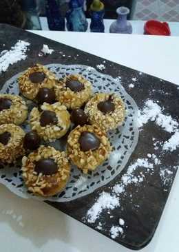 Peanut butter choco thumbprint cookies