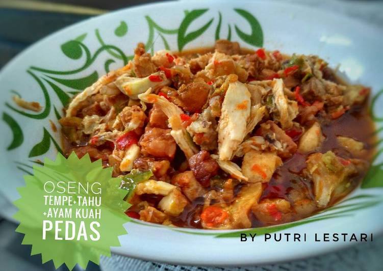 gambar untuk cara membuat Oseng tempe+tahu+ayam kuah pedas