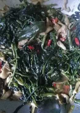 Tumis kangkung (jamur tiram)