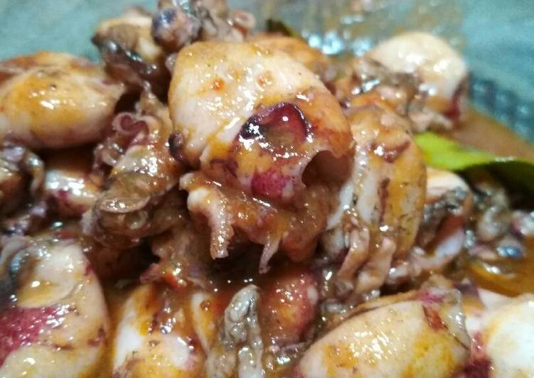 resep lengkap untuk Cumi Sotong Saus Pedas Manis