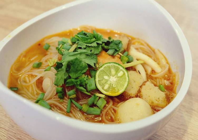 gambar untuk cara membuat Bihun kuah udang asam pedas