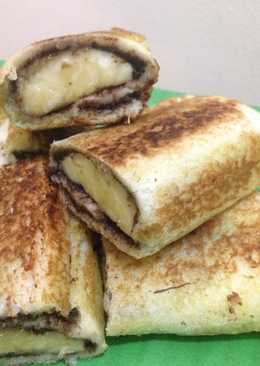 Roti bakar pisang coklat