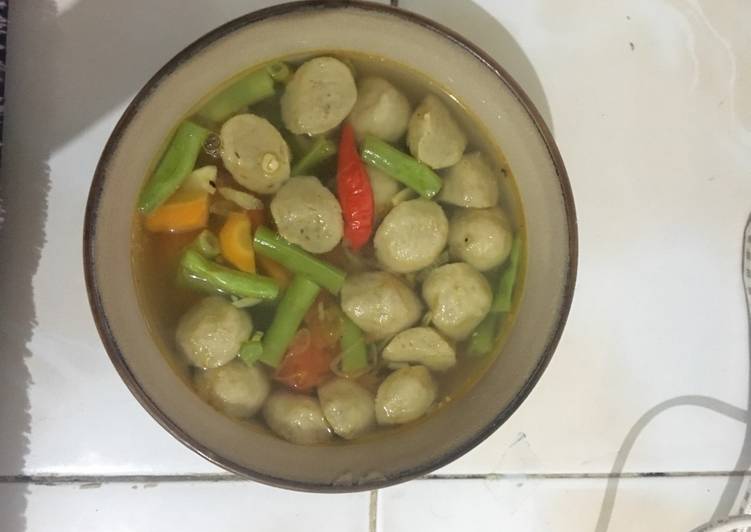 bahan dan cara membuat Asem asem Bakso sapi