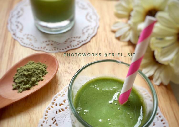 Resep Green tea smoothies Kiriman dari Frielingga Sit