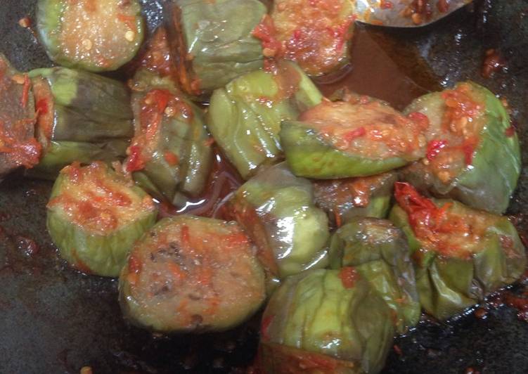 Resep Tumis Terong Bumbu Sambal Olive - Raras