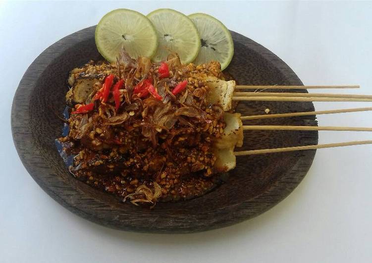 resep Sate bakso tahu bumbu kacang (#postingrame2_sate)