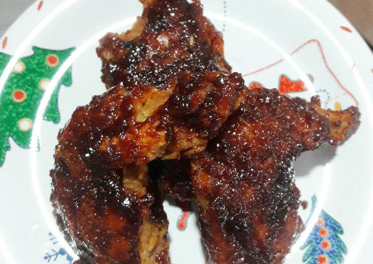 cara membuat Korean Spicy Fried Chicken (Yangnyeom Chicken)