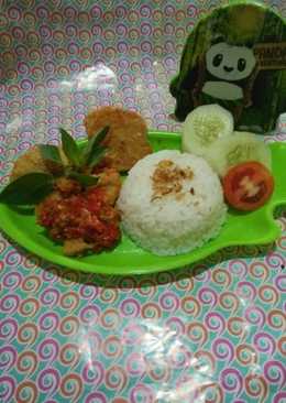 Ayam tempe crispy sambal orek simpel