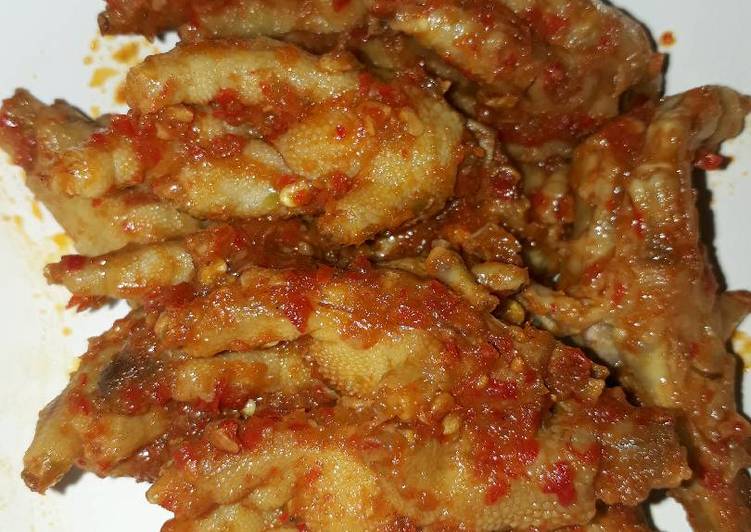 resep makanan Ceker Pedas Tulang Lunak