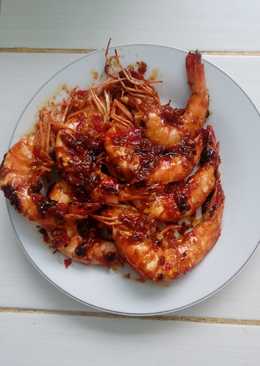 Udang bakar madu (teflon)