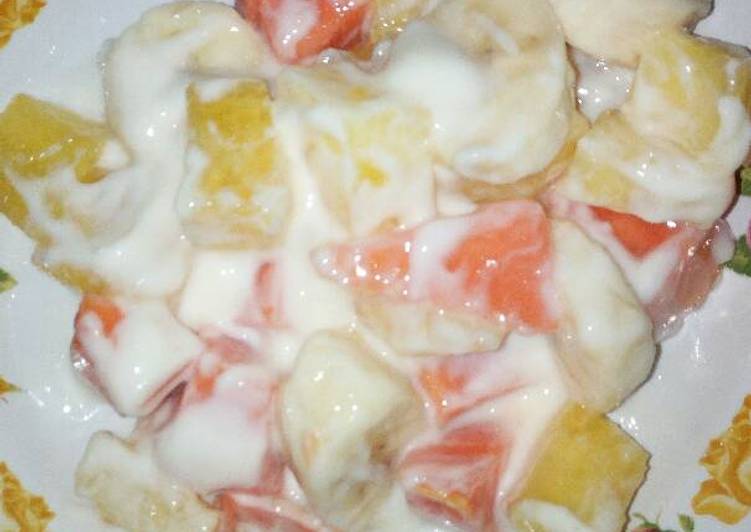 Resep Balon ya salad (banana, watermelon & papaya) - Ummi Emier