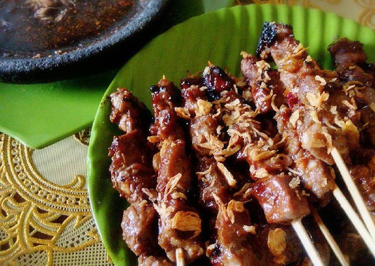 bahan dan cara membuat Sate sapi 