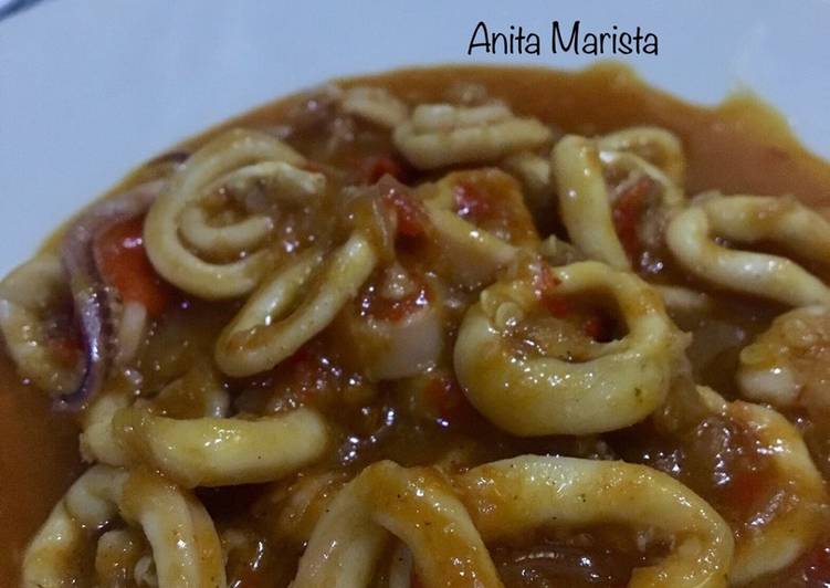 resep Cumi Saus Padang